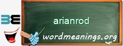 WordMeaning blackboard for arianrod